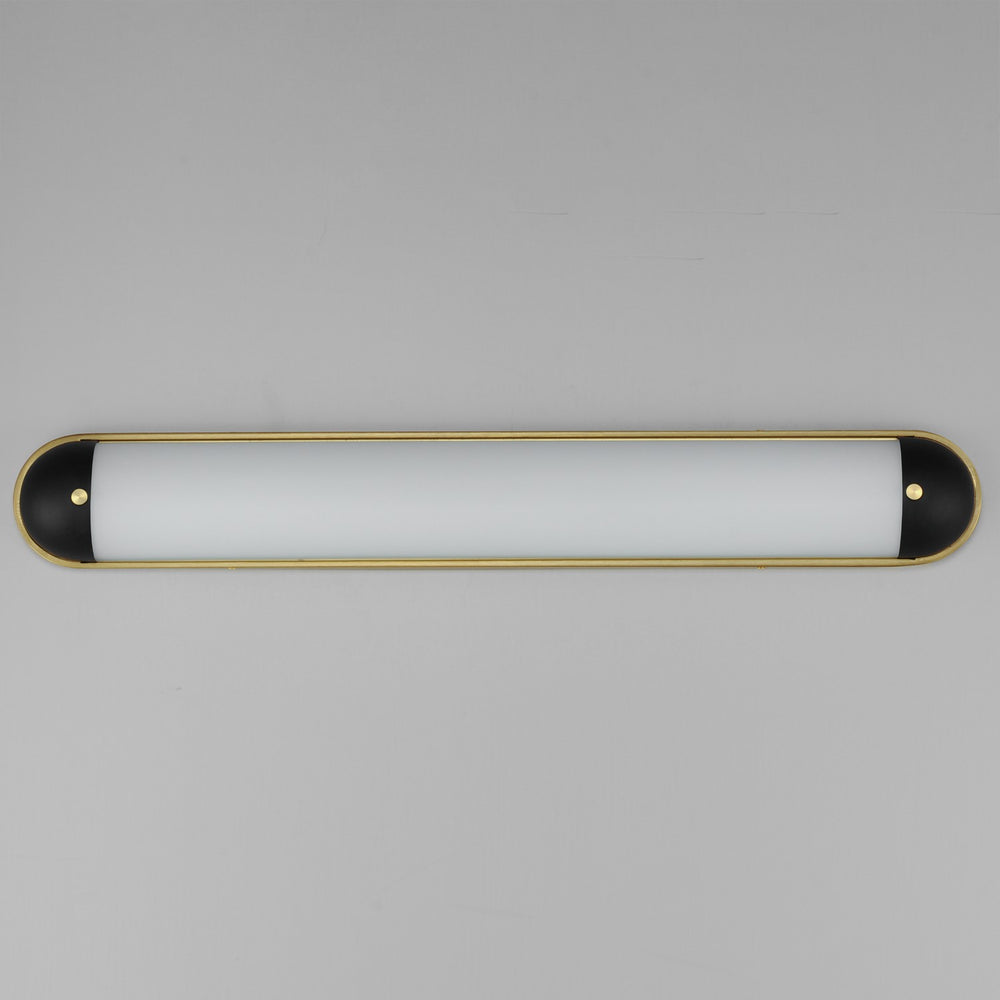 Maxim - 39564SWBKNAB - LED Bath Vanity - Capsule - Black / Natural Aged Brass