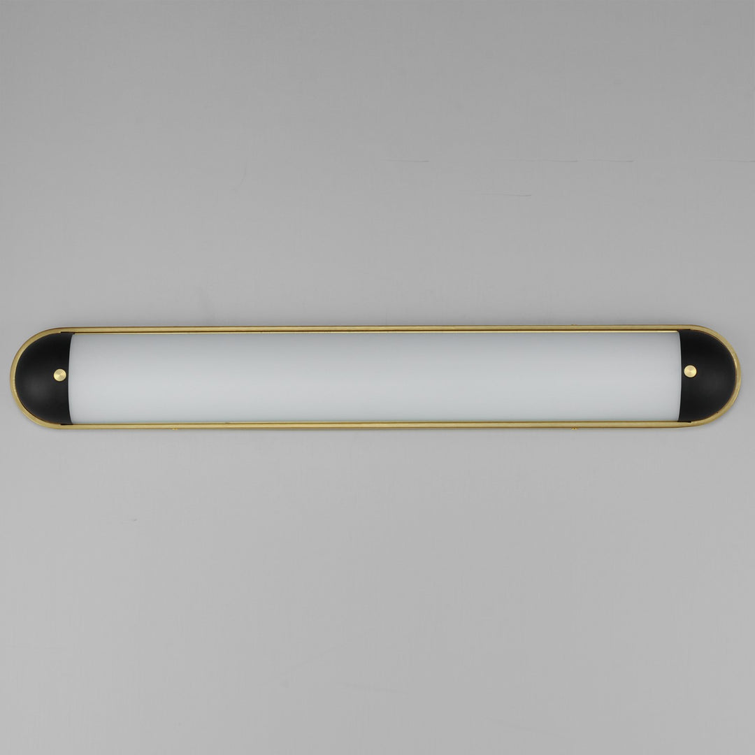 Maxim - 39564SWBKNAB - LED Bath Vanity - Capsule - Black / Natural Aged Brass