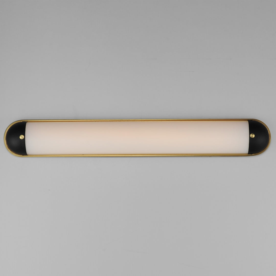 Maxim - 39564SWBKNAB - LED Bath Vanity - Capsule - Black / Natural Aged Brass