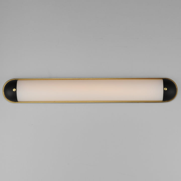 Maxim - 39564SWBKNAB - LED Bath Vanity - Capsule - Black / Natural Aged Brass