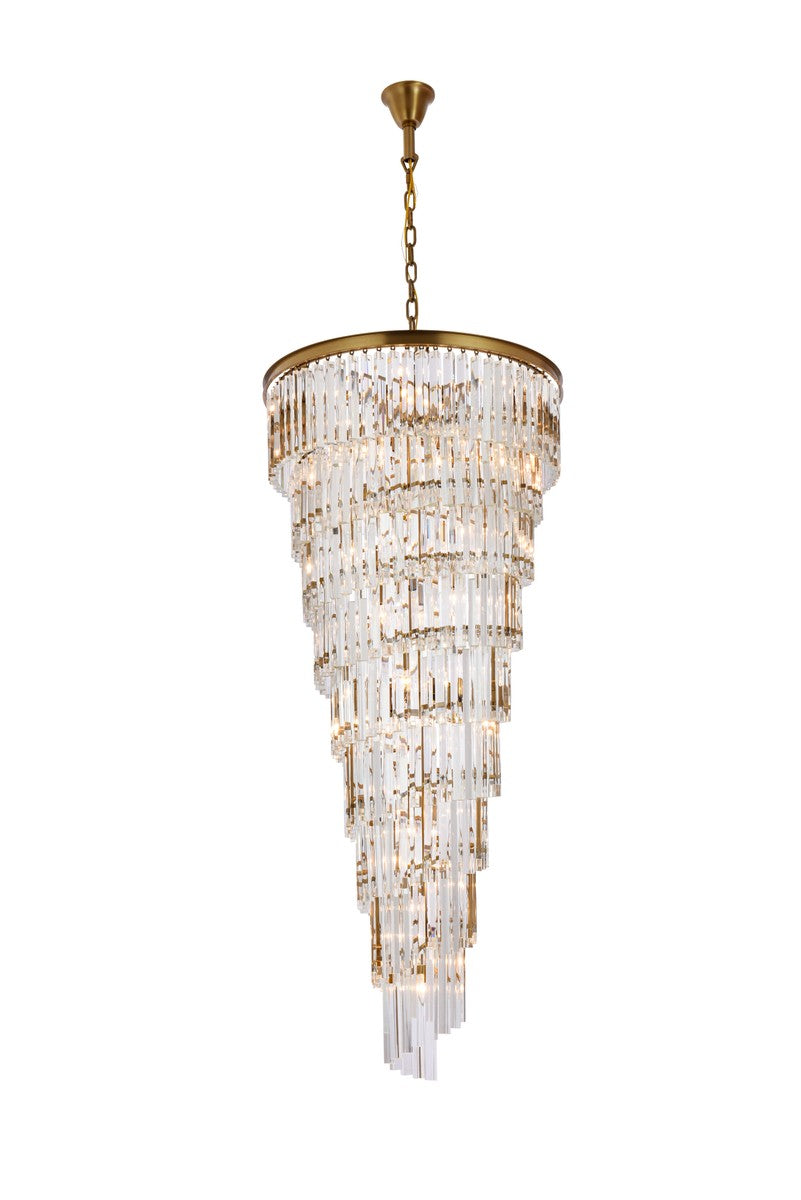 Sydney 35 Light Chandelier in satin gold - available from The Lighting Shoppe, trusted by Canadian homeowners