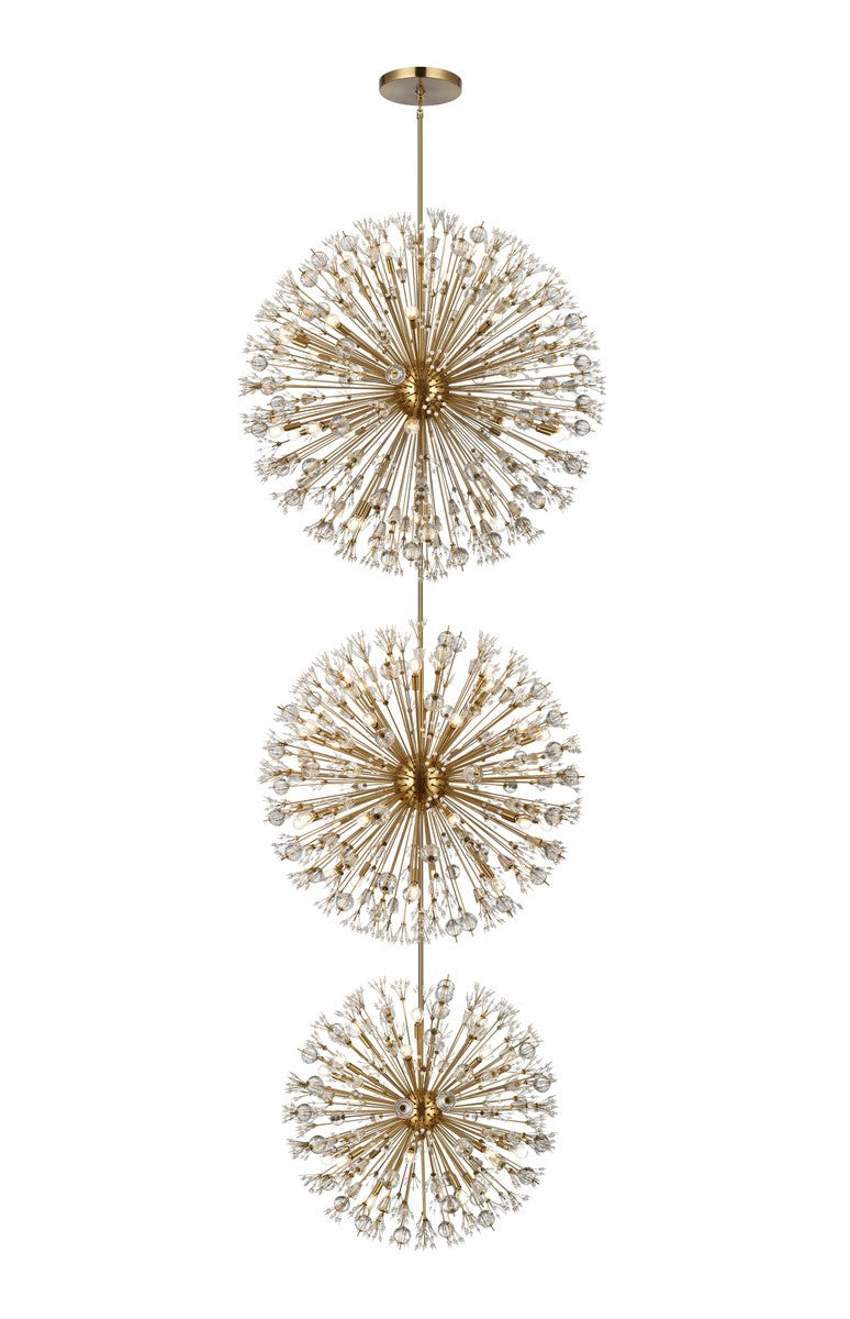 Vera 100 Light Chandelier in Satin Gold - available from The Lighting Shoppe, trusted by Canadian homeowners