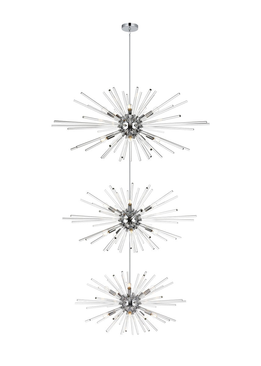 Elegant Lighting - 2502G46L3C - 30 Light Chandelier - Sienna - chrome