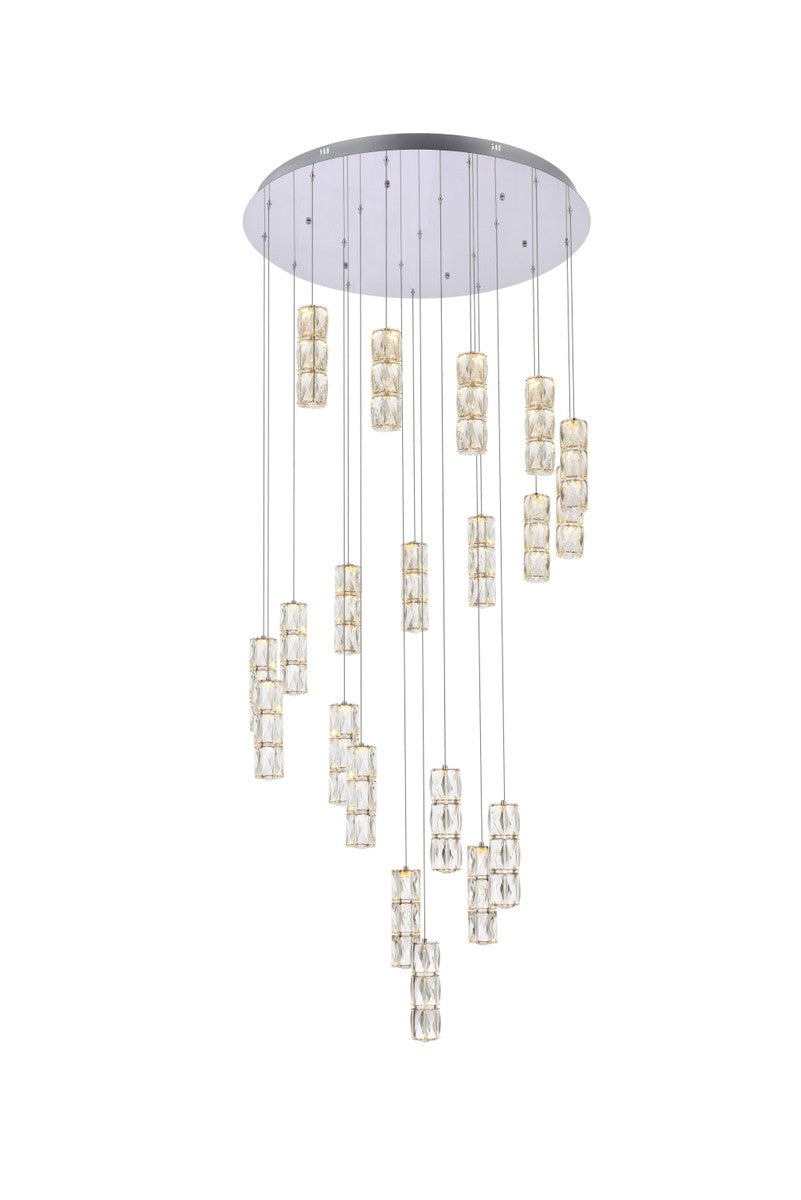 Polaris LED Chandelier in chrome - available from The Lighting Shoppe, trusted by Canadian homeowners