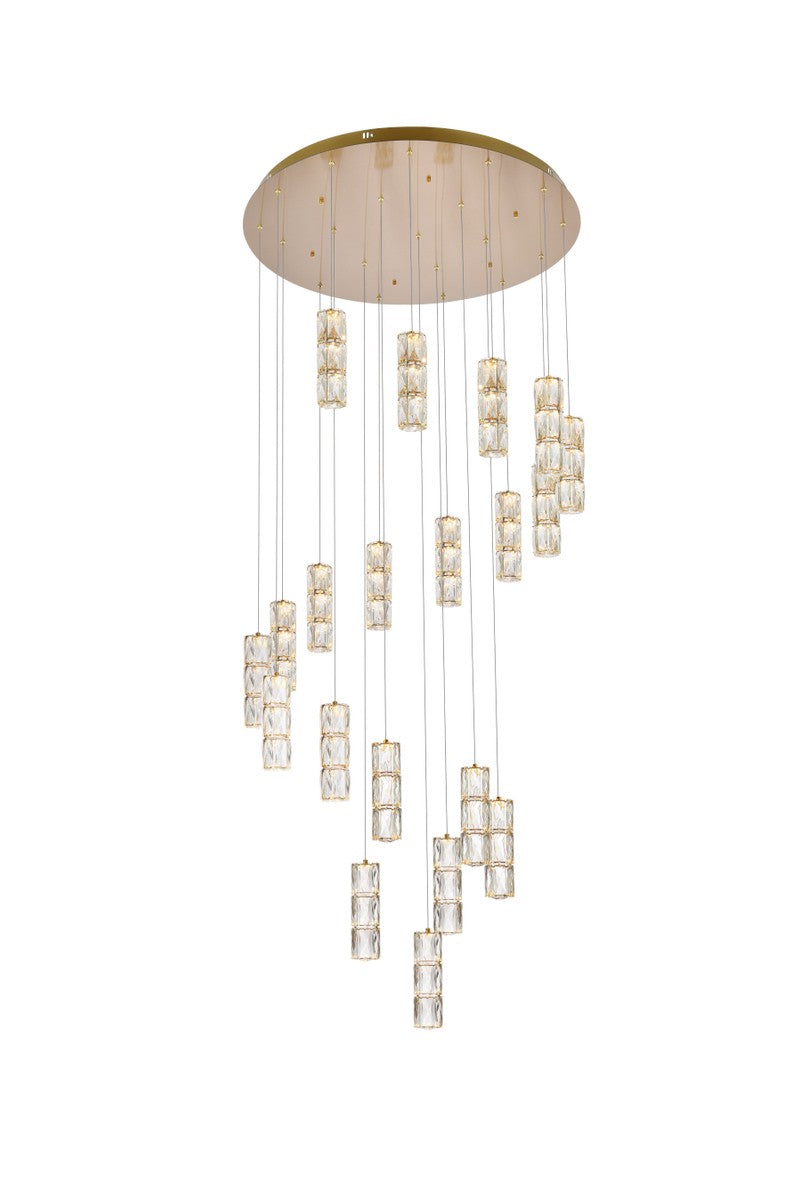 Polaris LED Chandelier in gold - available from The Lighting Shoppe, trusted by Canadian homeowners