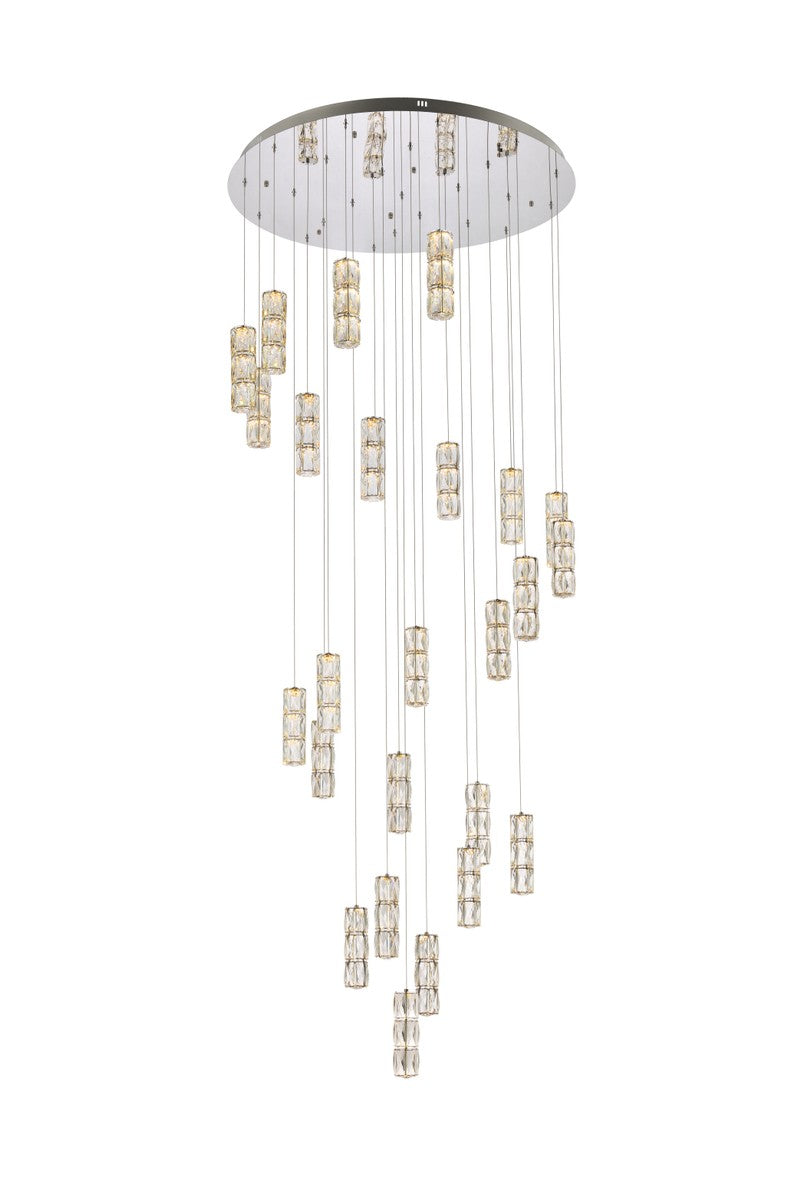 Polaris LED Chandelier in chrome - available from The Lighting Shoppe, trusted by Canadian homeowners