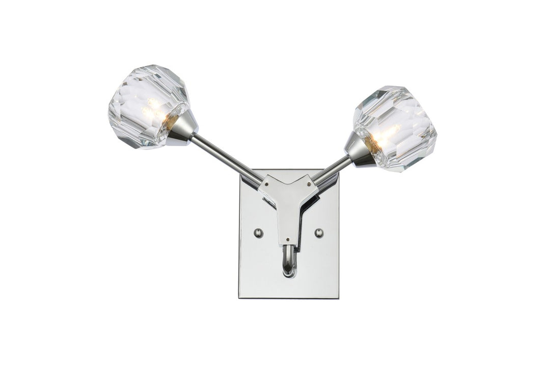 Zayne Two Light Wall Sconce in Chrome - available from The Lighting Shoppe, trusted by Canadian homeowners