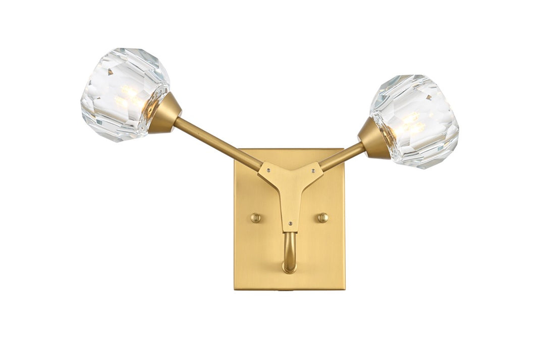 Zayne Two Light Wall Sconce in Gold - available from The Lighting Shoppe, trusted by Canadian homeowners