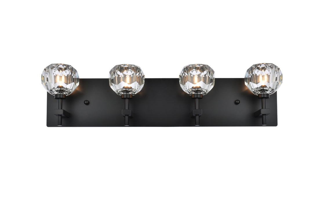 Graham Four Light Wall Sconce in Black - available from The Lighting Shoppe, trusted by Canadian homeowners