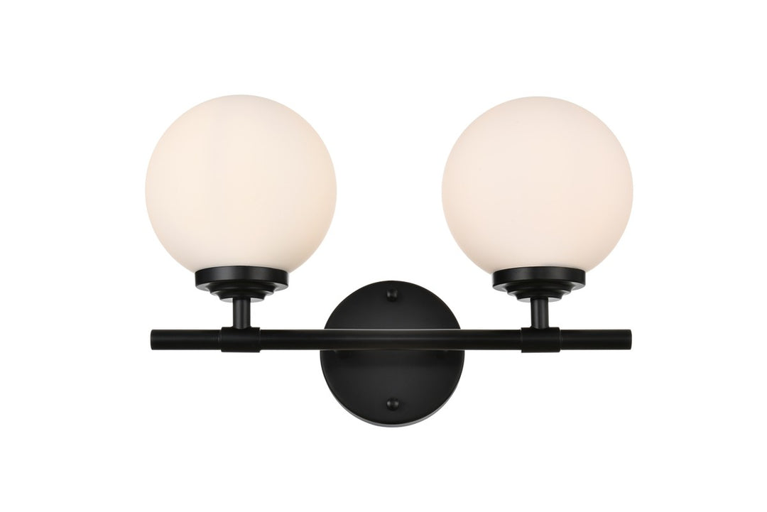 Ansley Two Light Bath Sconce in Black - available from The Lighting Shoppe, trusted by Canadian homeowners