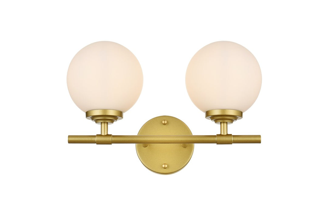 Ansley Two Light Bath Sconce in Brass - available from The Lighting Shoppe, trusted by Canadian homeowners