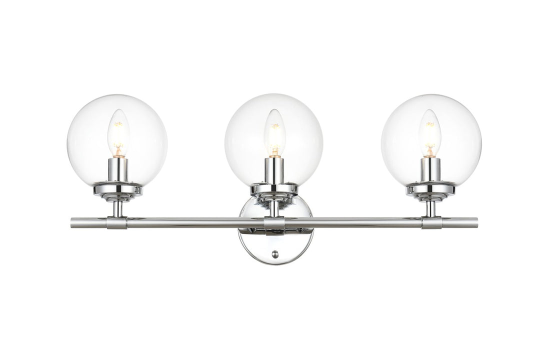 Ingrid Three Light Bath Sconce in Chrome - available from The Lighting Shoppe, trusted by Canadian homeowners