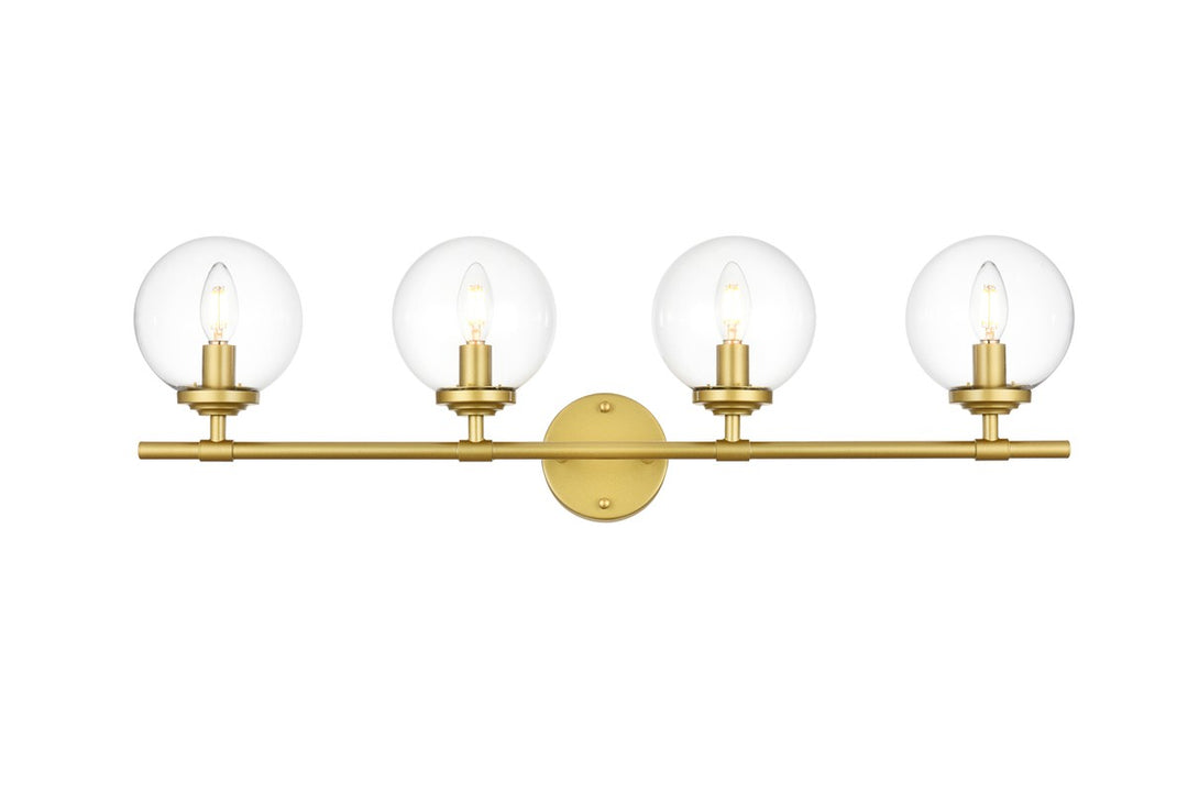 Ingrid Four Light Bath Sconce in Brass - available from The Lighting Shoppe, trusted by Canadian homeowners