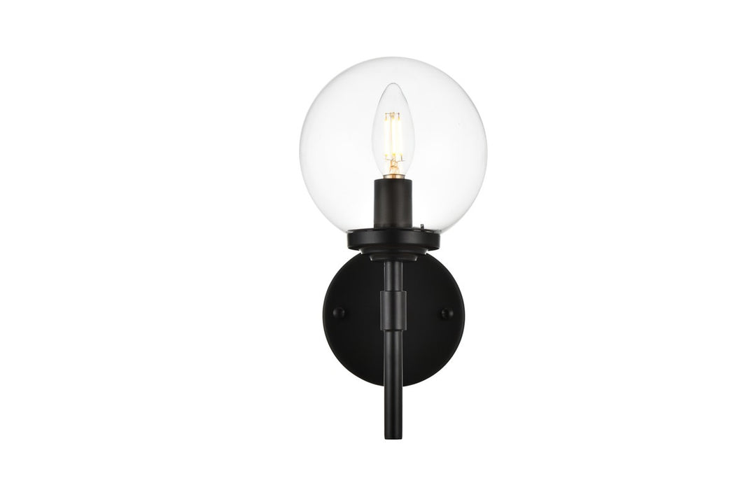 Ingrid One Light Bath Sconce in Black - available from The Lighting Shoppe, trusted by Canadian homeowners