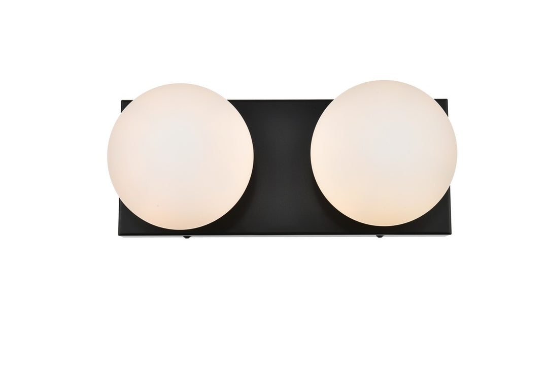 Jaylin Two Light Bath Sconce in Black - available from The Lighting Shoppe, trusted by Canadian homeowners