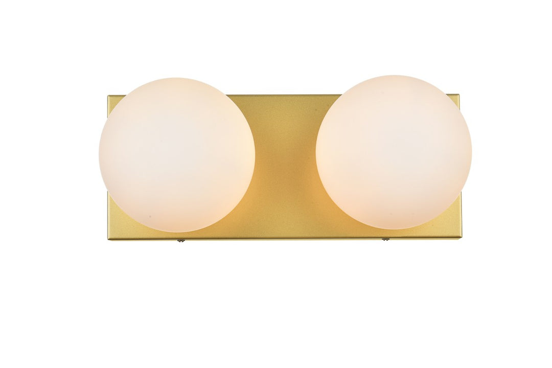 Jaylin Two Light Bath Sconce in Brass - available from The Lighting Shoppe, trusted by Canadian homeowners