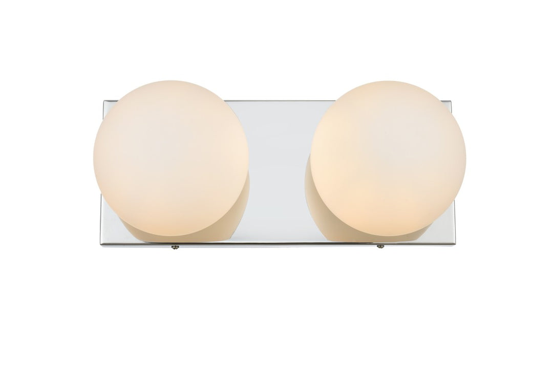Jaylin Two Light Bath Sconce in Chrome - available from The Lighting Shoppe, trusted by Canadian homeowners