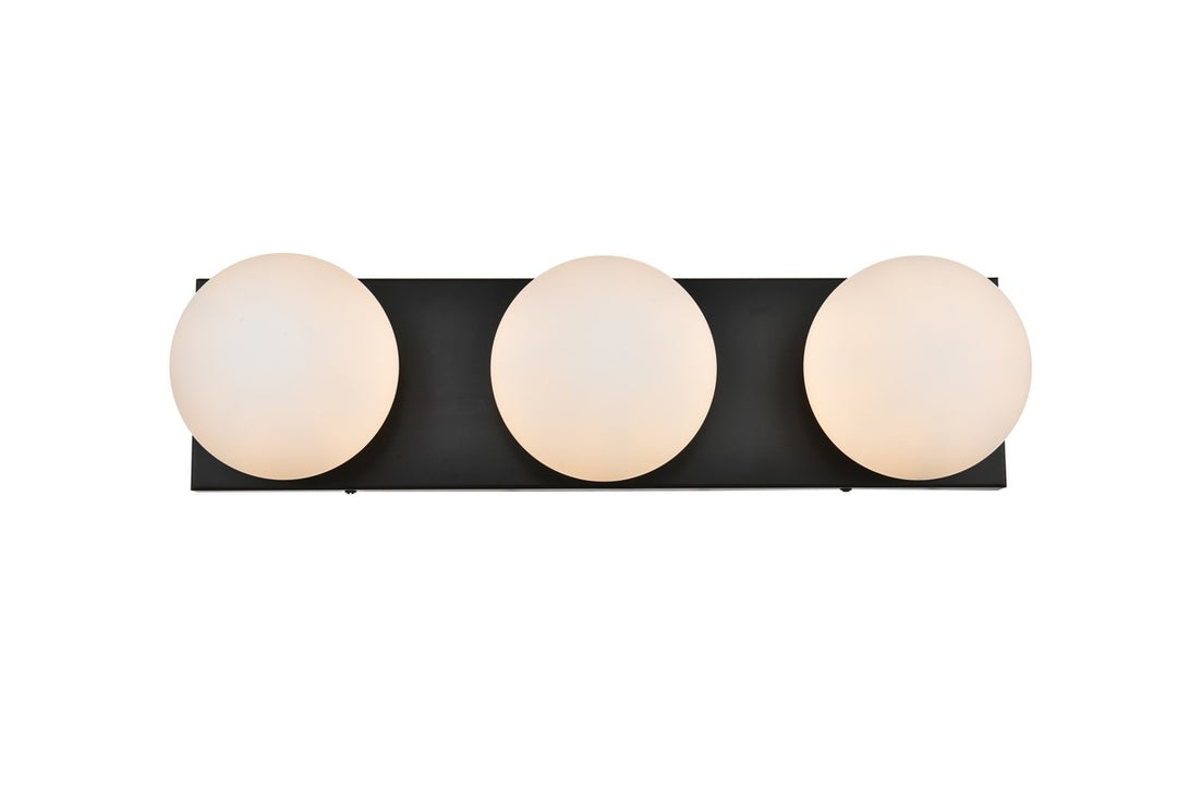 Jaylin Three Light Bath Sconce in Black - available from The Lighting Shoppe, trusted by Canadian homeowners