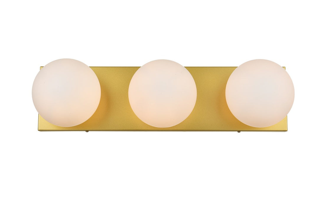 Jaylin Three Light Bath Sconce in Brass - available from The Lighting Shoppe, trusted by Canadian homeowners