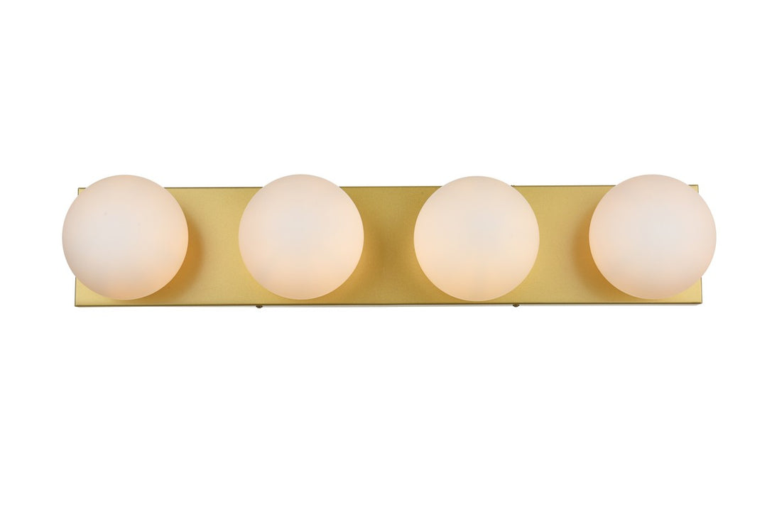 Jaylin Four Light Bath Sconce in Brass - available from The Lighting Shoppe, trusted by Canadian homeowners