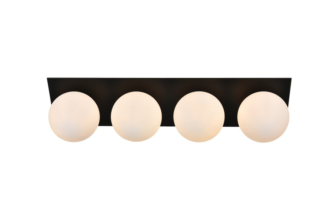 Jillian Four Light Bath Sconce in Black - available from The Lighting Shoppe, trusted by Canadian homeowners