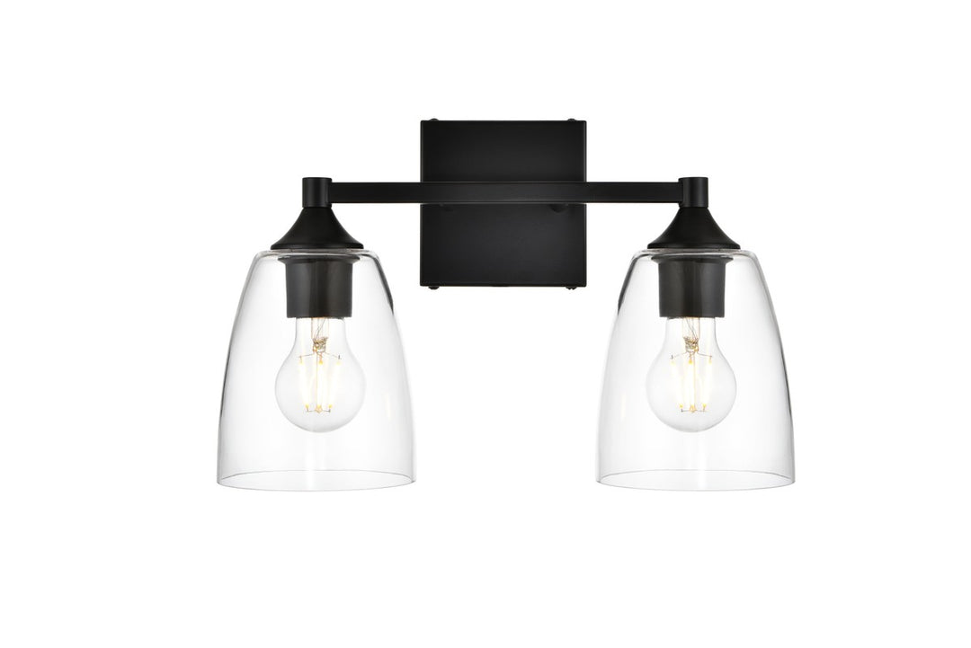 Gianni Two Light Bath Sconce in Black - available from The Lighting Shoppe, trusted by Canadian homeowners