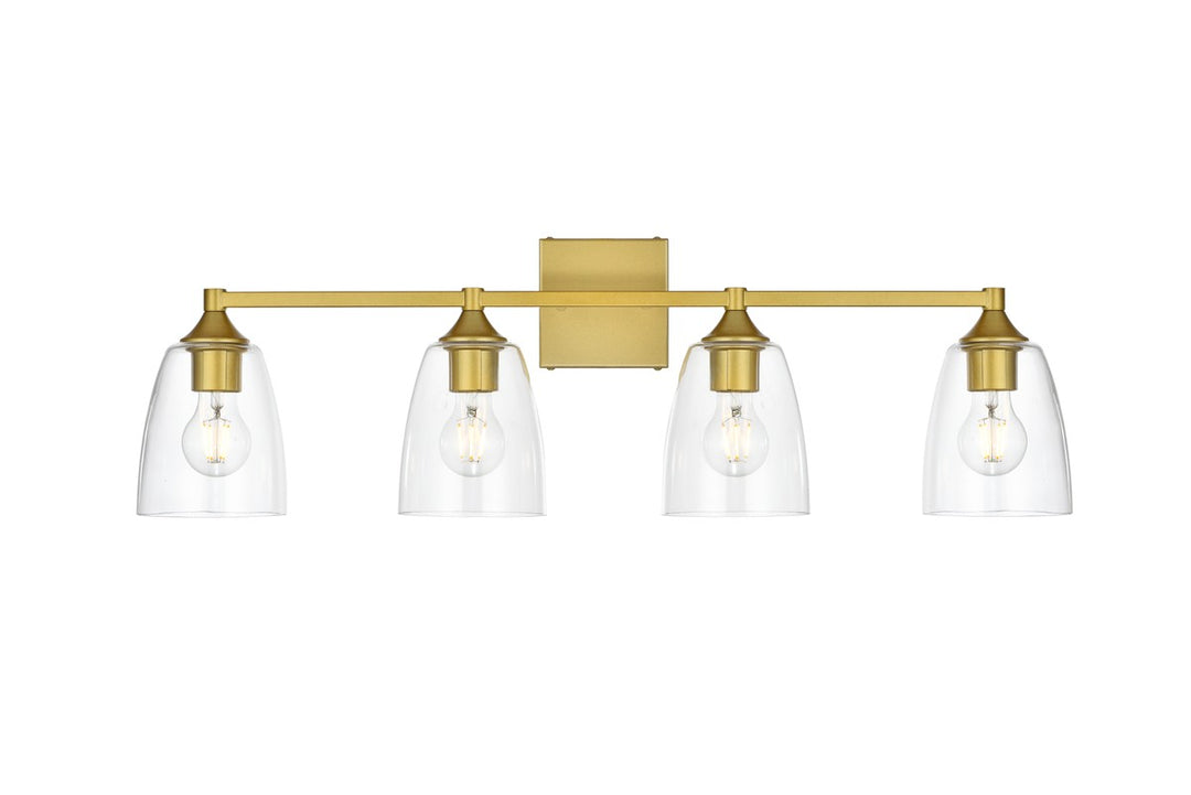 Gianni Four Light Bath Sconce in Brass - available from The Lighting Shoppe, trusted by Canadian homeowners