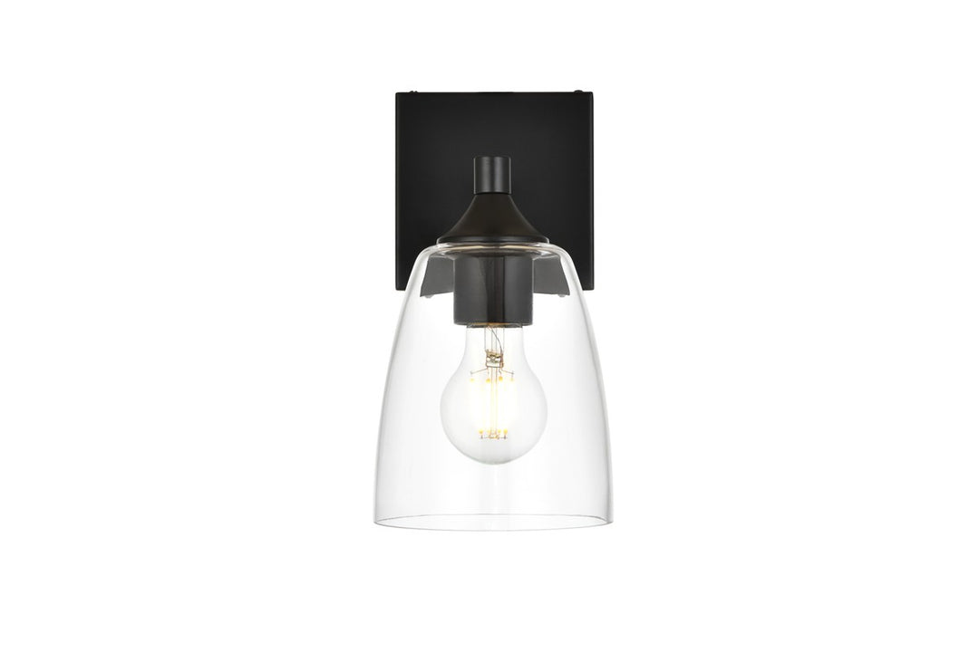 Gianni One Light Bath Sconce in Black - available from The Lighting Shoppe, trusted by Canadian homeowners