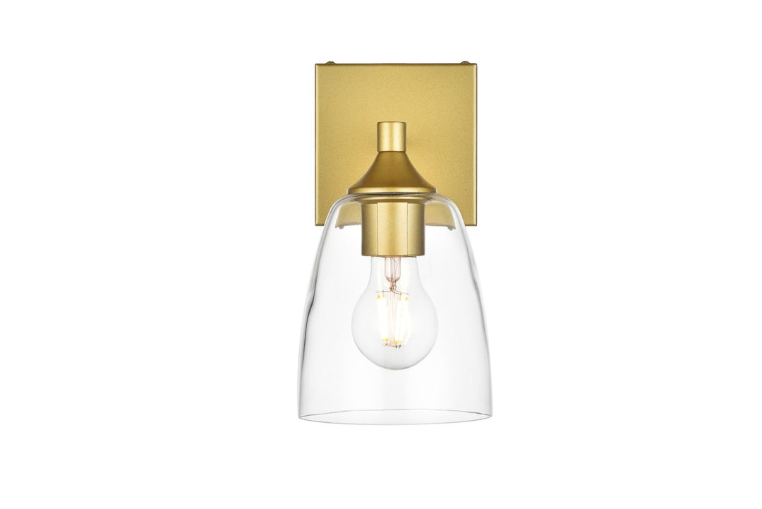 Gianni One Light Bath Sconce in Brass - available from The Lighting Shoppe, trusted by Canadian homeowners