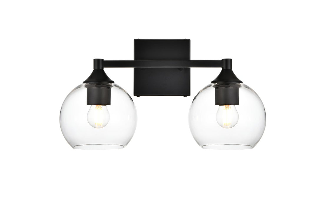 Foster Two Light Bath Sconce in Black - available from The Lighting Shoppe, trusted by Canadian homeowners