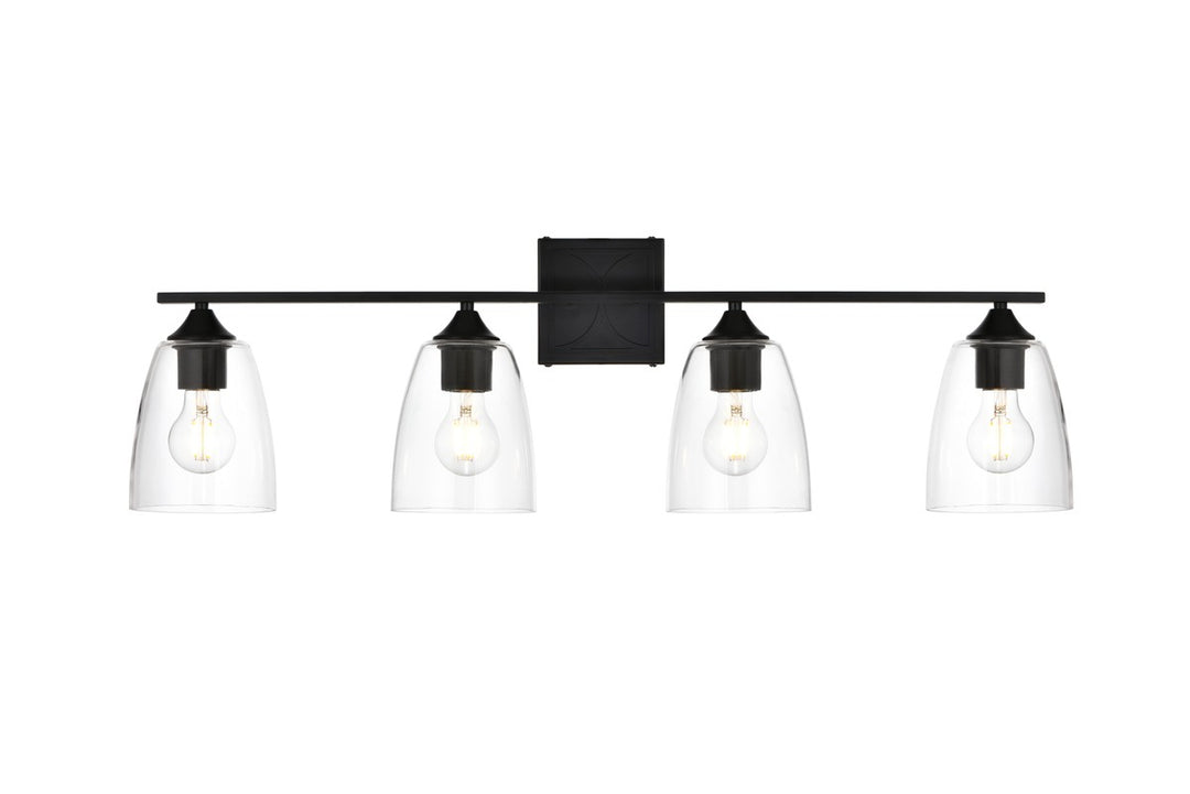 Harris Four Light Bath Sconce in Black - available from The Lighting Shoppe, trusted by Canadian homeowners