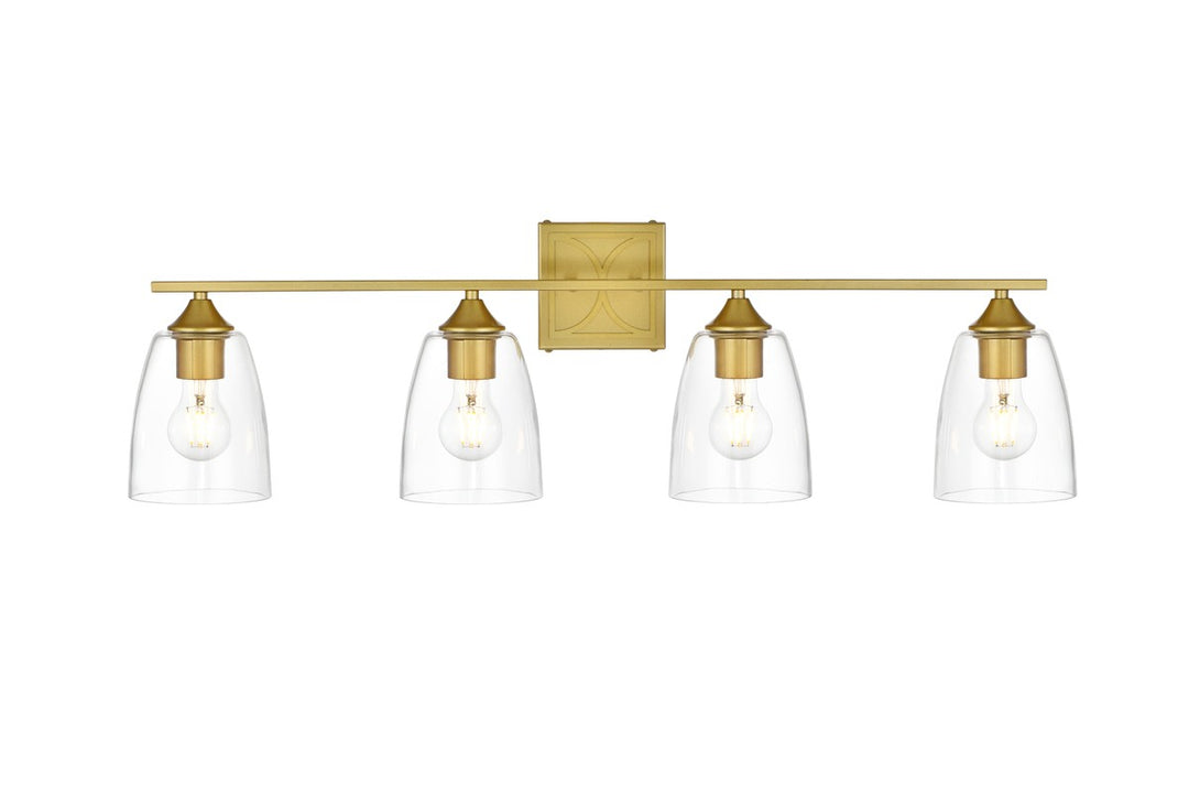 Harris Four Light Bath Sconce in Brass - available from The Lighting Shoppe, trusted by Canadian homeowners