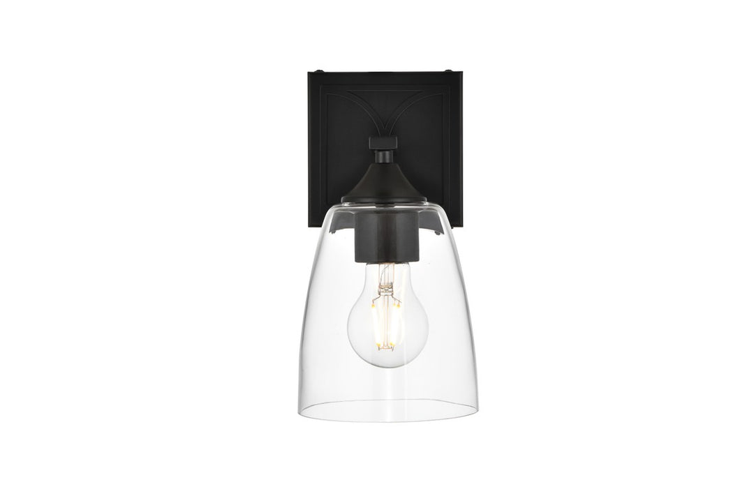 Harris One Light Bath Sconce in Black - available from The Lighting Shoppe, trusted by Canadian homeowners