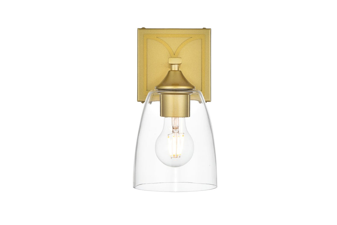 Harris One Light Bath Sconce in Brass - available from The Lighting Shoppe, trusted by Canadian homeowners
