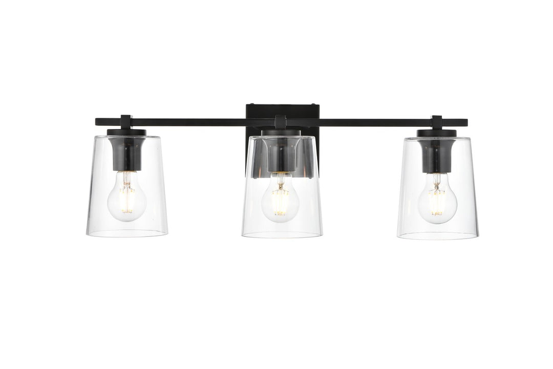 Kacey Three Light Bath Sconce in Black - available from The Lighting Shoppe, trusted by Canadian homeowners