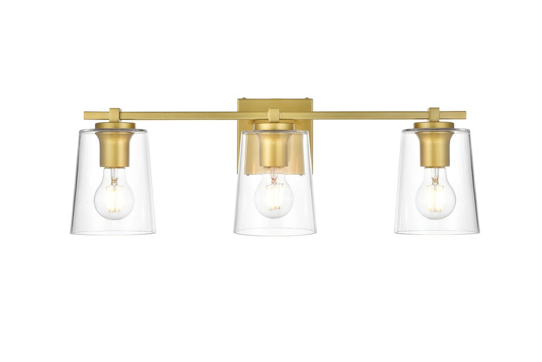 Kacey Three Light Bath Sconce in Brass - available from The Lighting Shoppe, trusted by Canadian homeowners