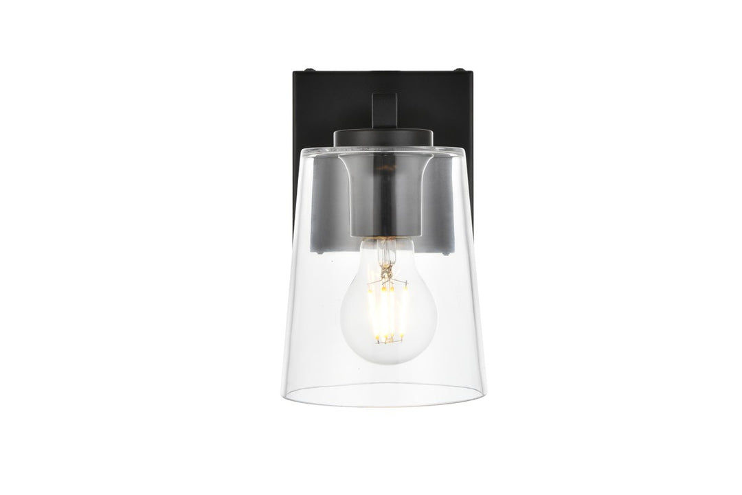 Kacey One Light Bath Sconce in Black - available from The Lighting Shoppe, trusted by Canadian homeowners