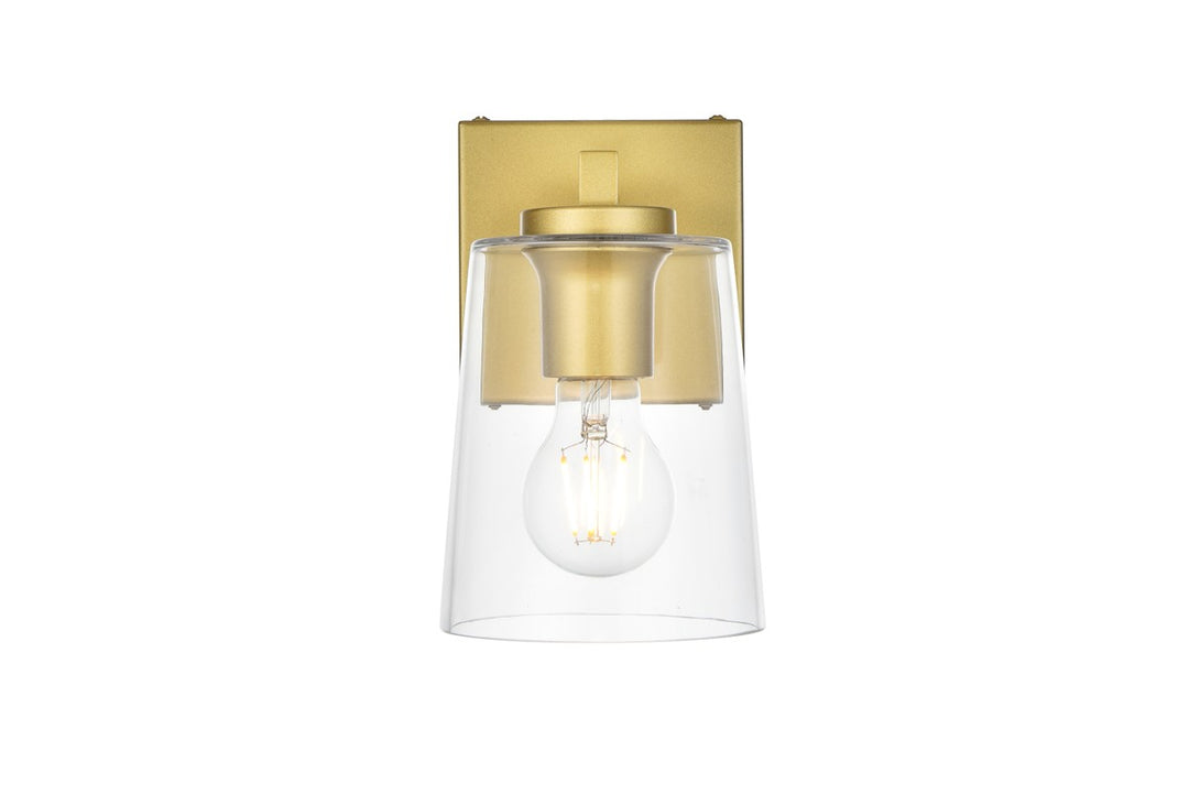 Kacey One Light Bath Sconce in Brass - available from The Lighting Shoppe, trusted by Canadian homeowners
