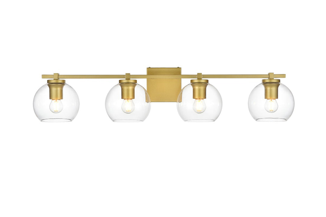 Juelz Four Light Bath Sconce in Brass - available from The Lighting Shoppe, trusted by Canadian homeowners