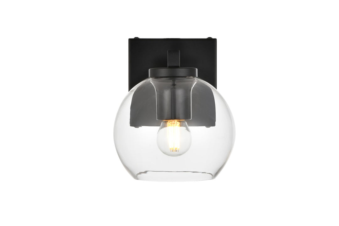 Juelz One Light Bath Sconce in Black - available from The Lighting Shoppe, trusted by Canadian homeowners