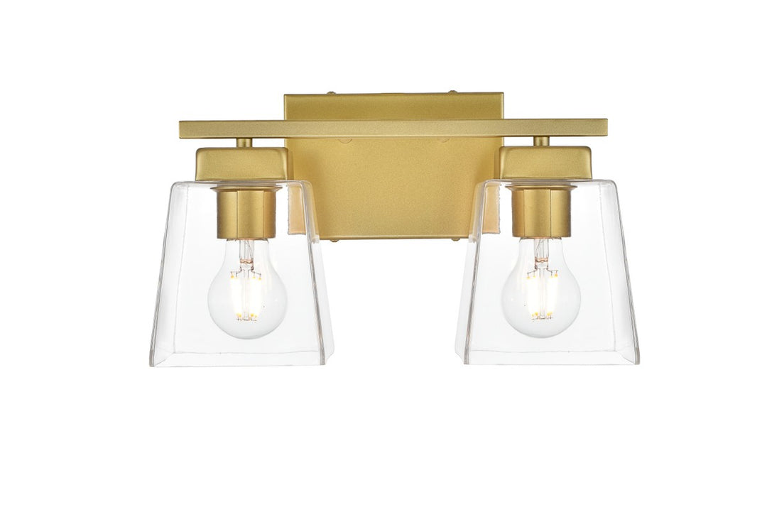 Merrick Two Light Bath Sconce in Brass - available from The Lighting Shoppe, trusted by Canadian homeowners