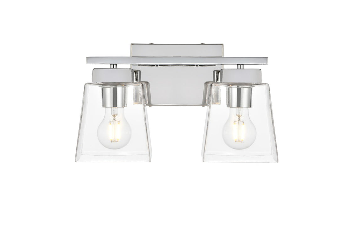 Merrick Two Light Bath Sconce in Chrome - available from The Lighting Shoppe, trusted by Canadian homeowners