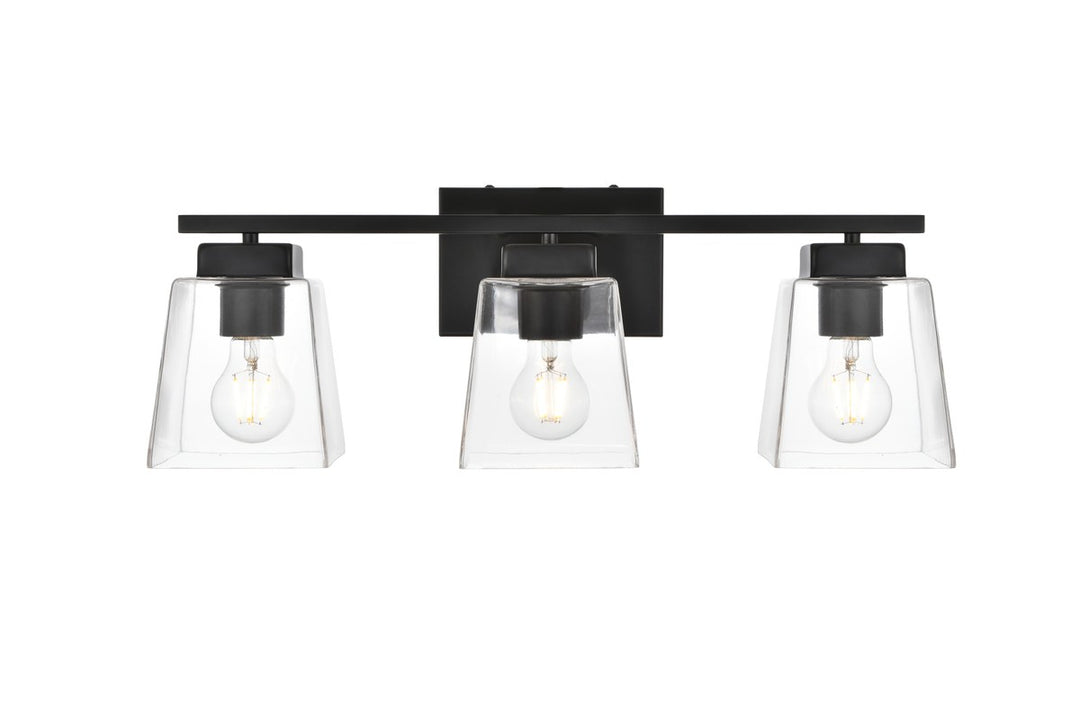 Merrick Three Light Bath Sconce in Black - available from The Lighting Shoppe, trusted by Canadian homeowners