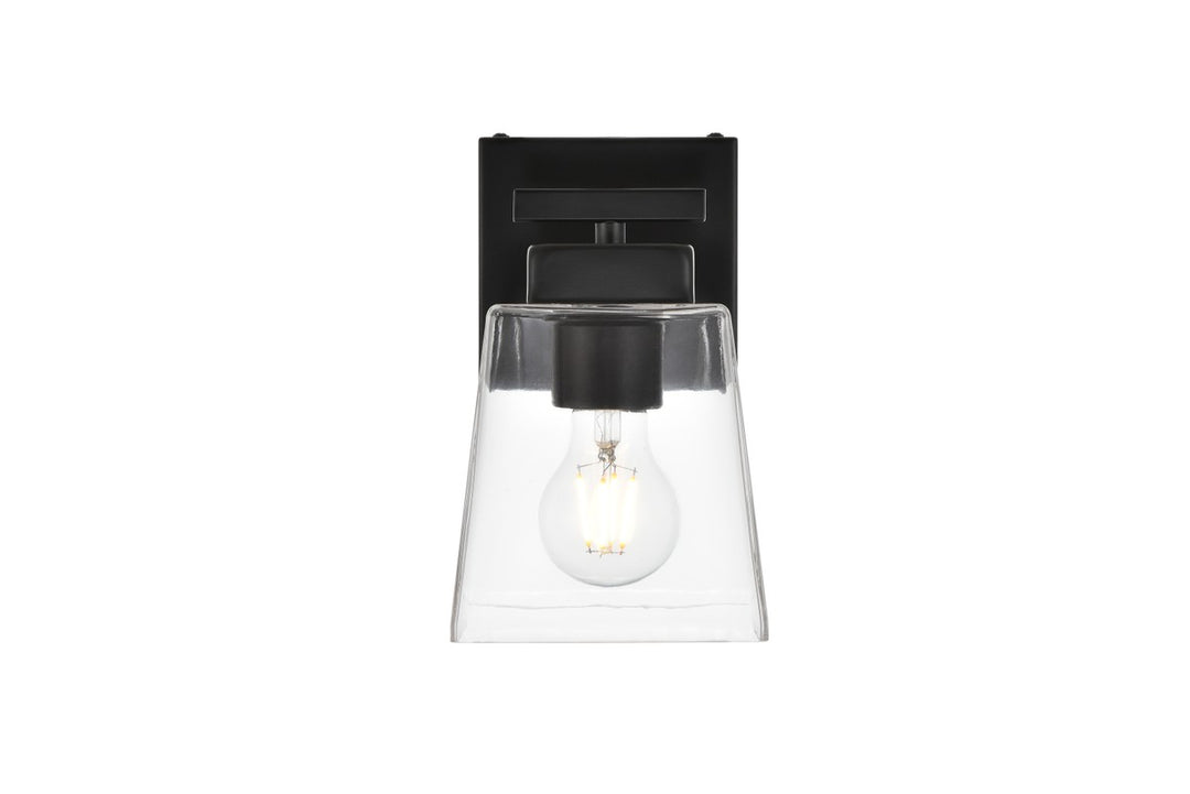 Merrick One Light Bath Sconce in Black - available from The Lighting Shoppe, trusted by Canadian homeowners