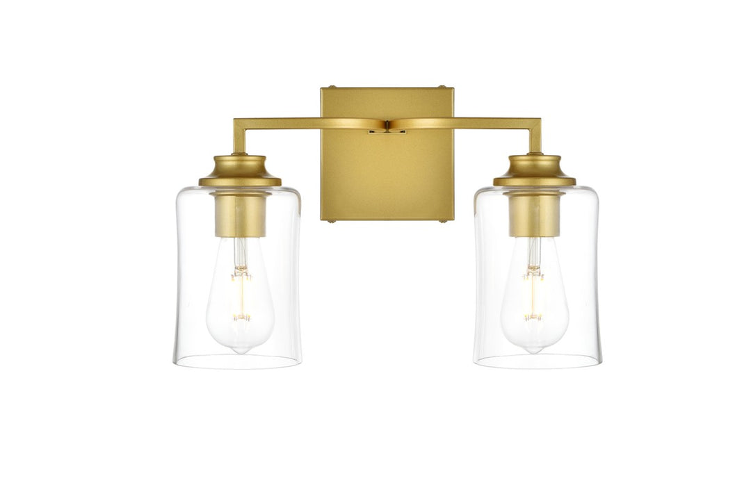 Ronnie Two Light Bath Sconce in Brass - available from The Lighting Shoppe, trusted by Canadian homeowners