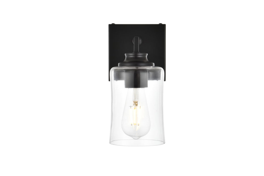 Ronnie One Light Bath Sconce in Black - available from The Lighting Shoppe, trusted by Canadian homeowners