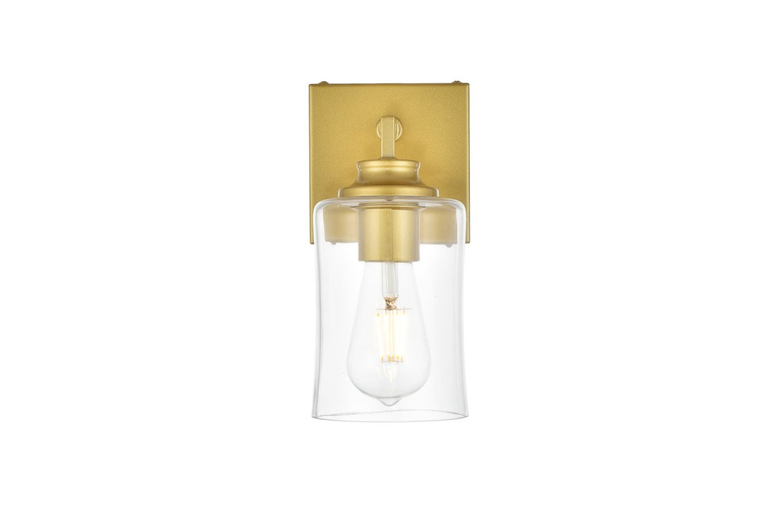 Ronnie One Light Bath Sconce in Brass - available from The Lighting Shoppe, trusted by Canadian homeowners