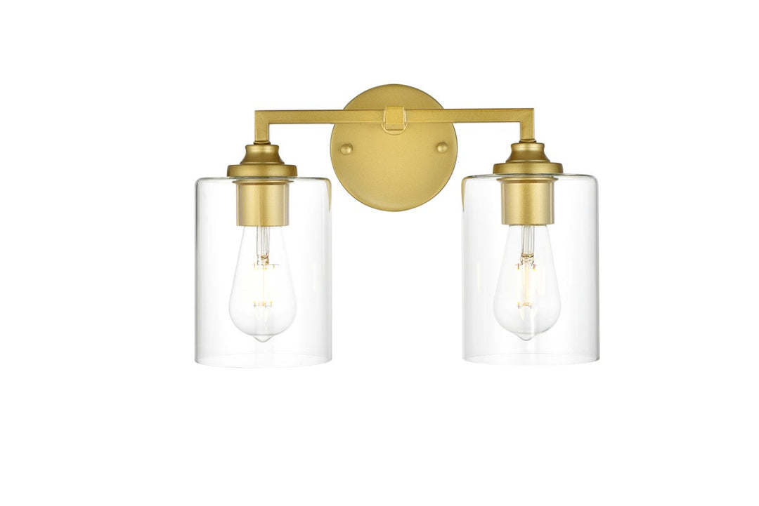 Mayson Two Light Bath Sconce in Brass - available from The Lighting Shoppe, trusted by Canadian homeowners