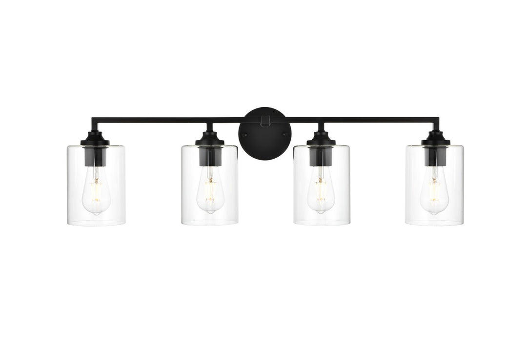 Mayson Four Light Bath Sconce in Black - available from The Lighting Shoppe, trusted by Canadian homeowners