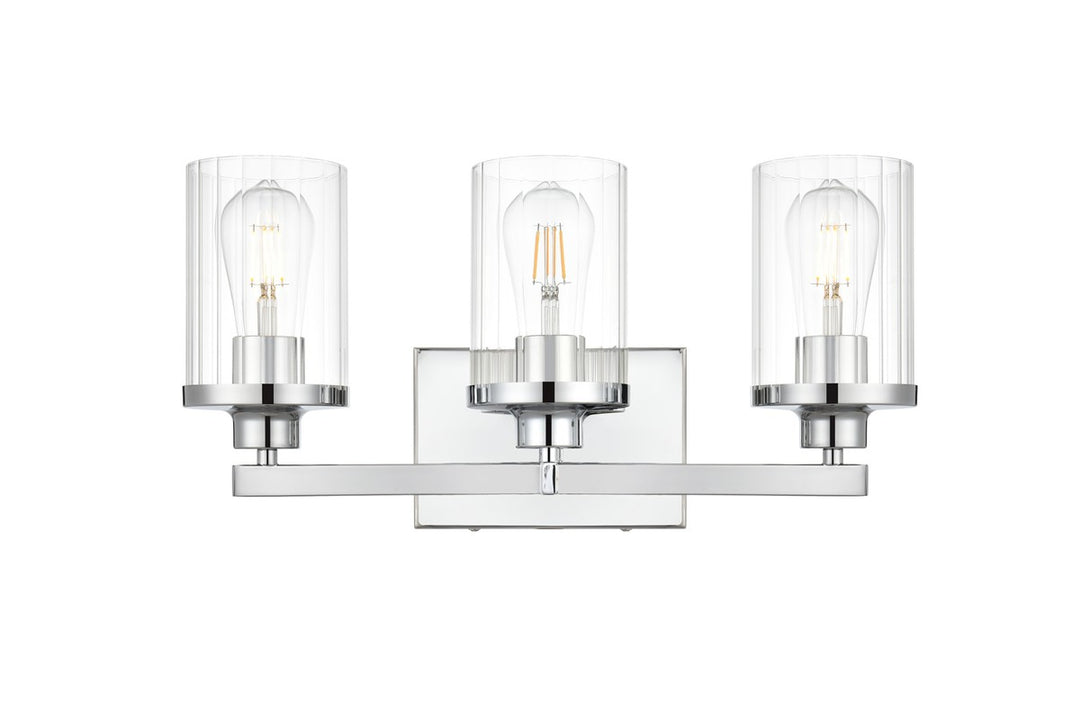 Saanvi Three Light Bath Sconce in Chrome - available from The Lighting Shoppe, trusted by Canadian homeowners